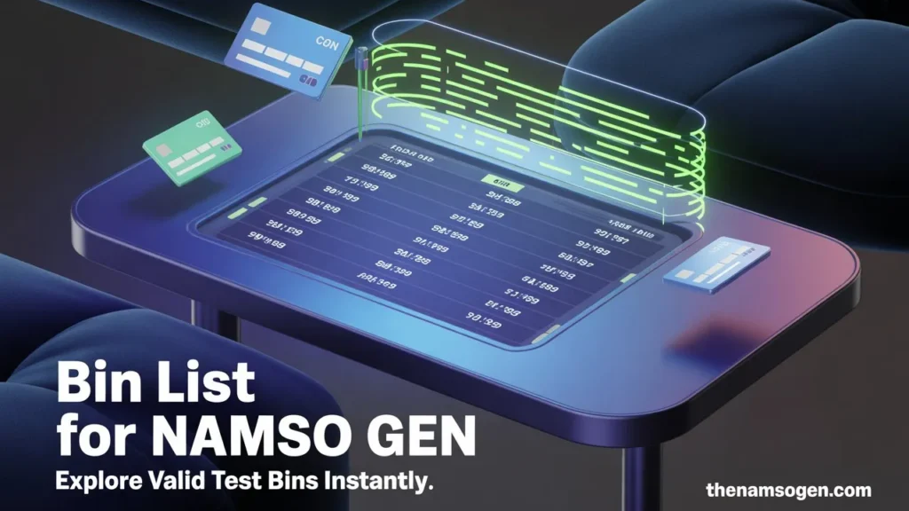 Inputting BINs into Namso Gen