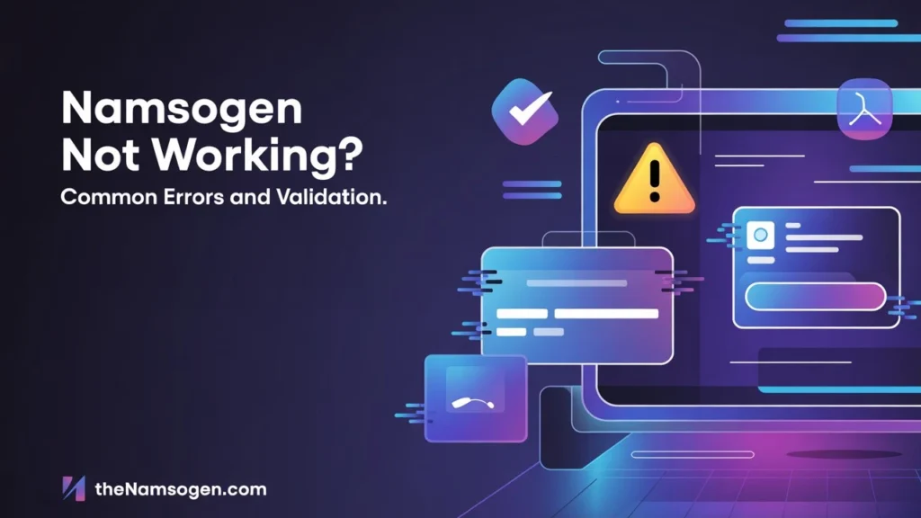 Why Do These Errors Happen In Namsogen?